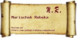 Marischek Rebeka névjegykártya
